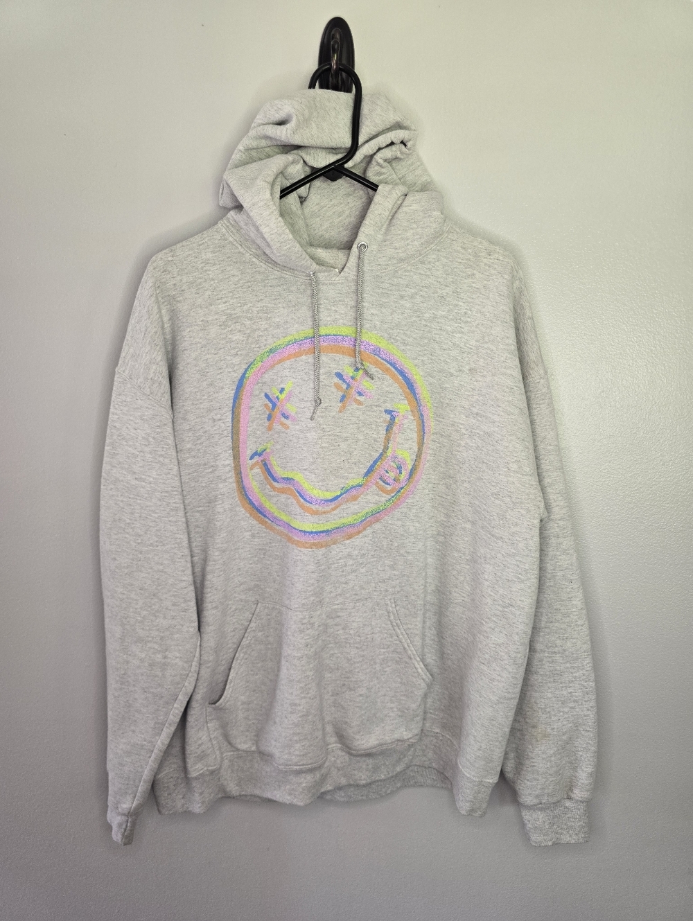 NIRVANA Light Gray Womens Hooded Sweatshirt
